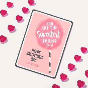 Cotton Candy Sweet Friend Galentine's Valentine's Holiday Card