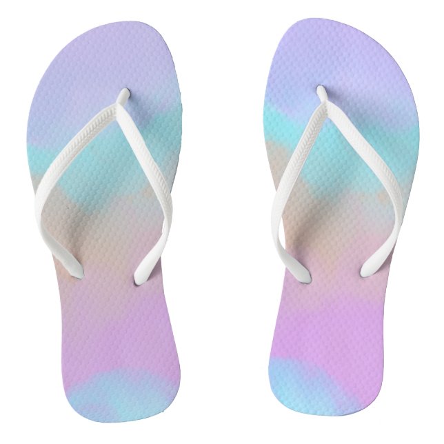Cotton Candy Swirl Digital Print  Jandals (Footbed)