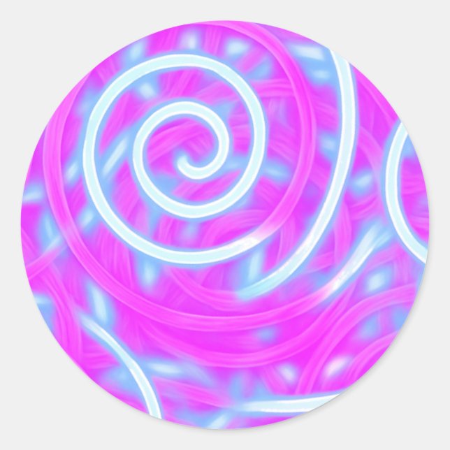 Cotton Candy Swirl Sticker – Pastel Aesthetic  (Front)