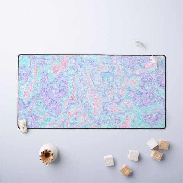 Cotton Candy Swirls Desk Mat (Kids Table)