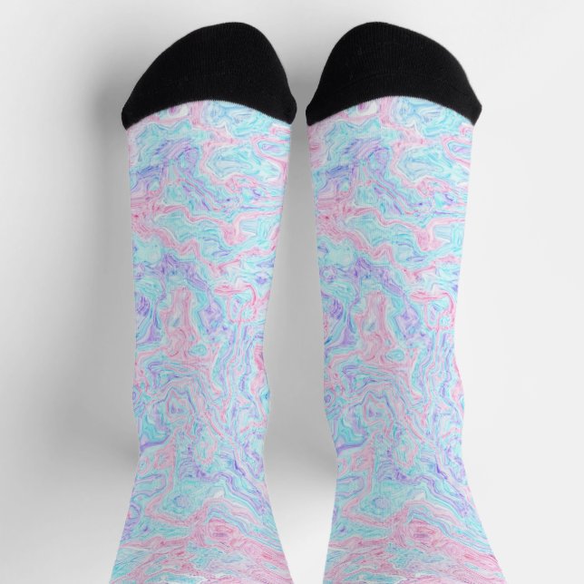 Cotton Candy Swirls Socks (Top)