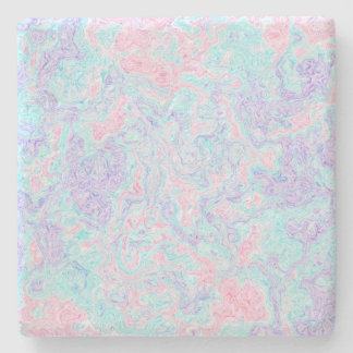 Cotton Candy Swirls Stone Coaster
