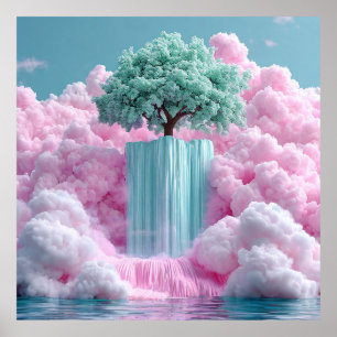Cotton candy tree poster