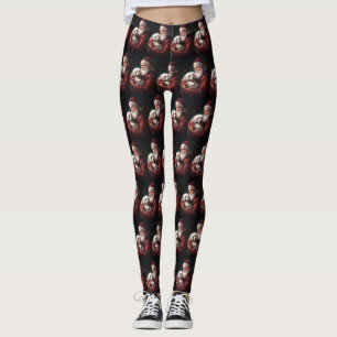Cotton De Tulear With Santa Claus Christmas Leggings
