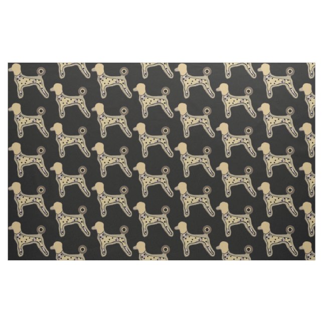 Cotton Fabric Poodles custom (Fat Quarter)
