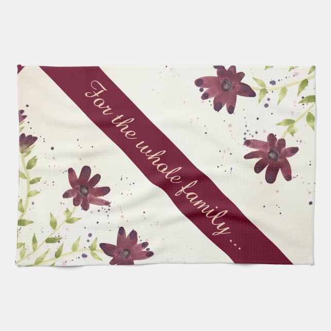 Cotton Floral tea towel (Horizontal)