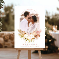 Cotton Flower Bouquet Photo Fall Wedding Welcome 