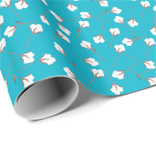 Cotton Flowers Custom Pattern Wrapping Paper