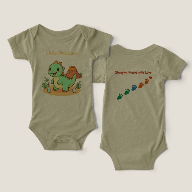 Cotton Happy Dinosaur  (Design Front & Back)