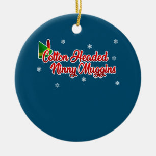 Cotton Headed Ninny Muggins Funny Elf Christmas Ceramic Tree Decoration