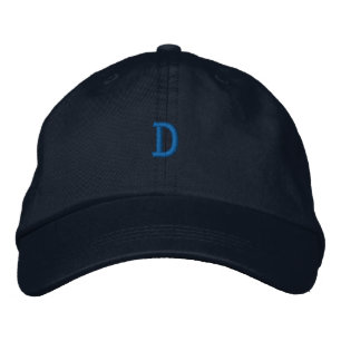 Cotton Initial D -Letter Monogram Handsome-Hat Embroidered Hat