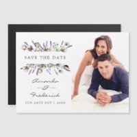 Cotton Lavender Country Wedding Save the Date