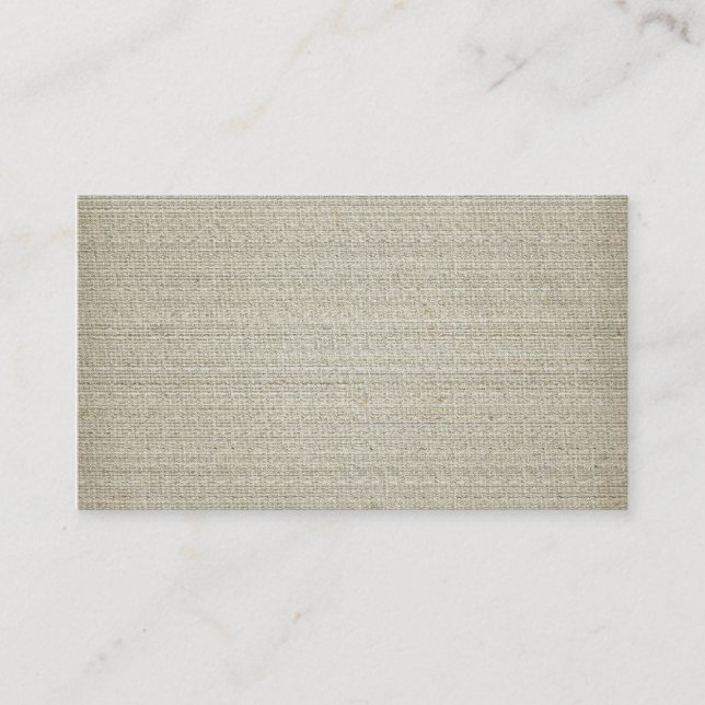 Cotton Linen Background Business Card (Front)