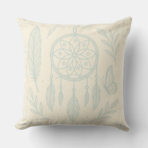 Cotton Pillow “Sleep is Strength” with Dreamcatche