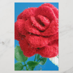 Cotton Red Rose Stationery