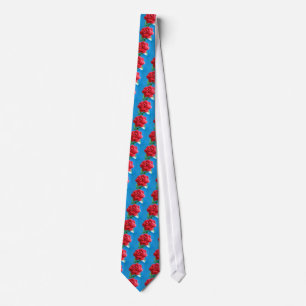 Cotton Red Rose Tie