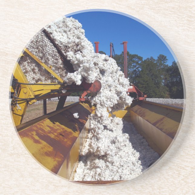 Cotton Series--1 of 9--Load Dumped From Boll Buggy Coaster (Front)