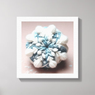 Cotton snowflake canvas print