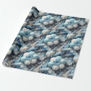 Cotton snowflake wrapping paper