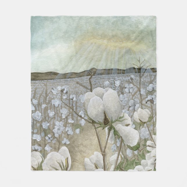 Cotton Sunset Fleece Blanket (Front)
