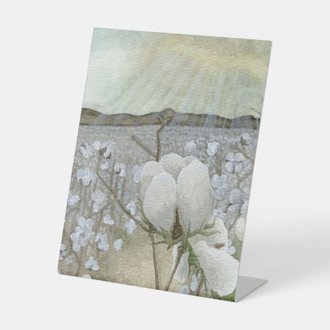 Cotton Sunset Pedestal Sign (Front)