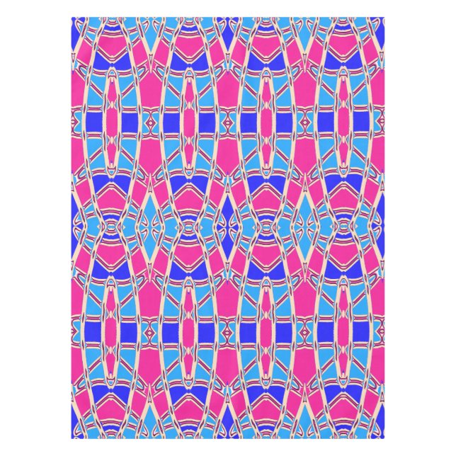 Cotton Table cloth, 52"x70" multicolor pattern  Tablecloth (Front)