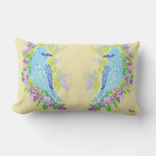 Cotton Throw Pillow, Lumbar Pillow 13" x 21"