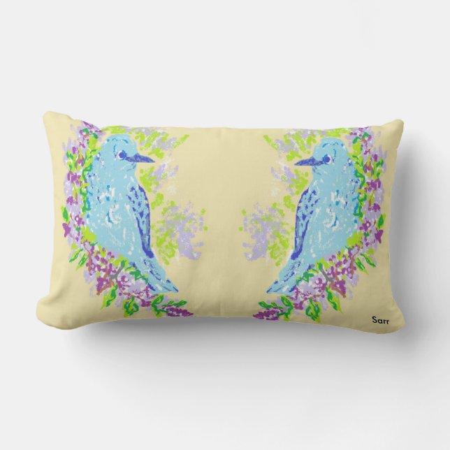Cotton Throw Pillow, Lumbar Pillow 13" x 21" (Front)