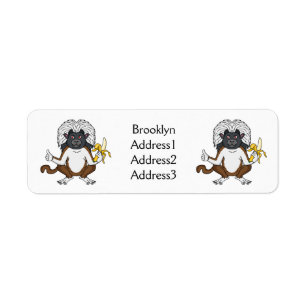 Cotton Top Tamarin monkey cartoon illustration