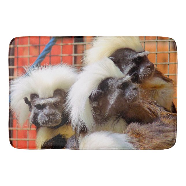 COTTON -TOP TAMARIN MONKEYS BATH MAT (Front)