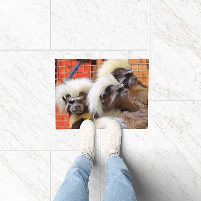 COTTON -TOP TAMARIN MONKEYS DOORMAT (Indoor)