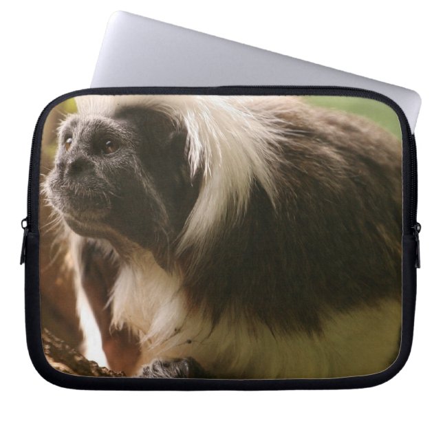 Cotton Topped Tamarin Monkey Laptop Sleeve (Front)