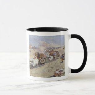 Cotton Transport, India, 1862 (w/c over pencil hei Mug