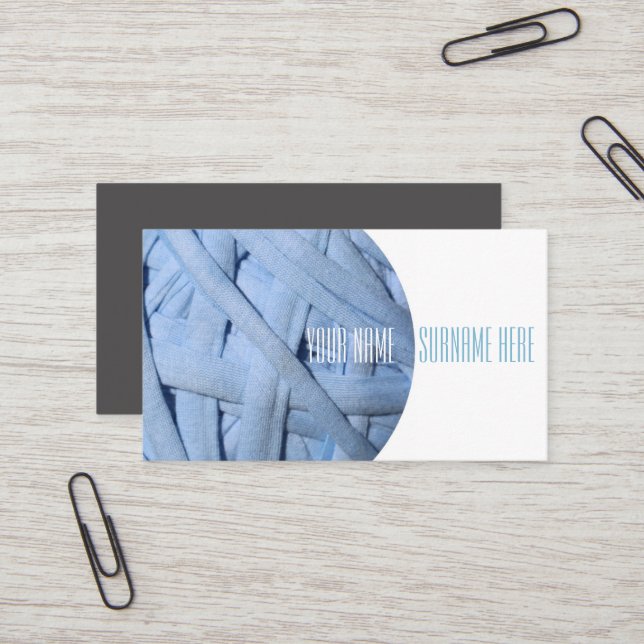 Cotton Yarn Material Texture Business Card (Front/Back In Situ)