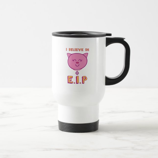 Cottonball – I Believe in E.I.P Travel Mug (Right)