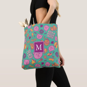 Cottonball Pattern Monogram Shoulder Tote