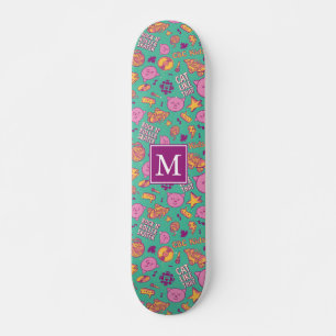 Cottonball Pattern Monogram Skateboard