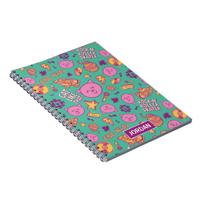 Cottonball Pattern Personalised Notebook (Right Side)