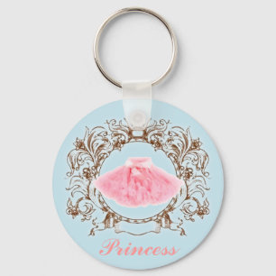 CottonCandy Colour Pink tutu Blue Princess Key Ring