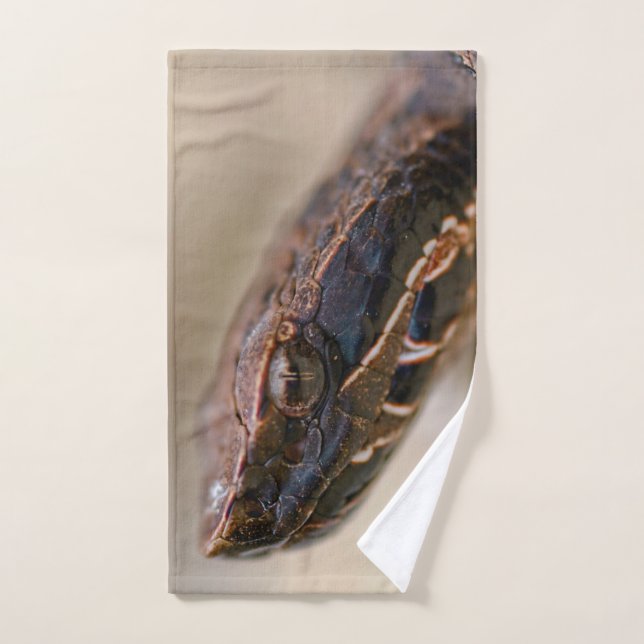 Cottonmouth Closeup Bath Towel Set (Hand Towel)