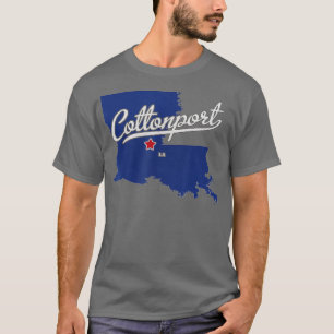 Cottonport Louisiana LA Map  T-Shirt