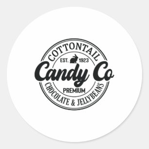 Cottontail Candy Company Chocolate Cute Bunny East Classic Round Sticker