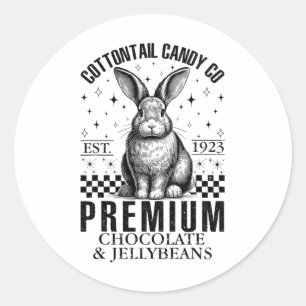 Cottontail Candy Company Chocolate Cute Bunny East Classic Round Sticker