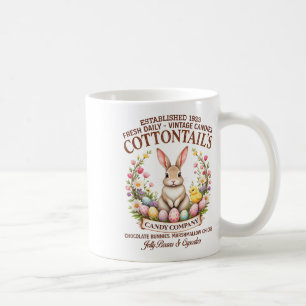 Cottontail’s Candy Co. Vintage Easter Bunny Easter Coffee Mug