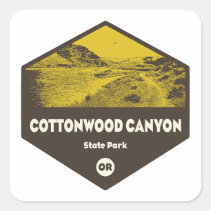Cottonwood Canyon State Park Oregon Square Sticker
