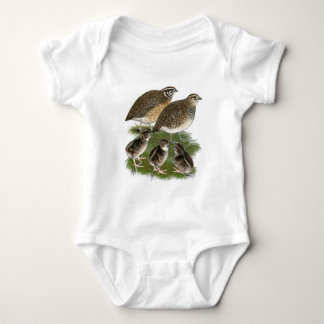 Coturnix Quail Family Baby Bodysuit