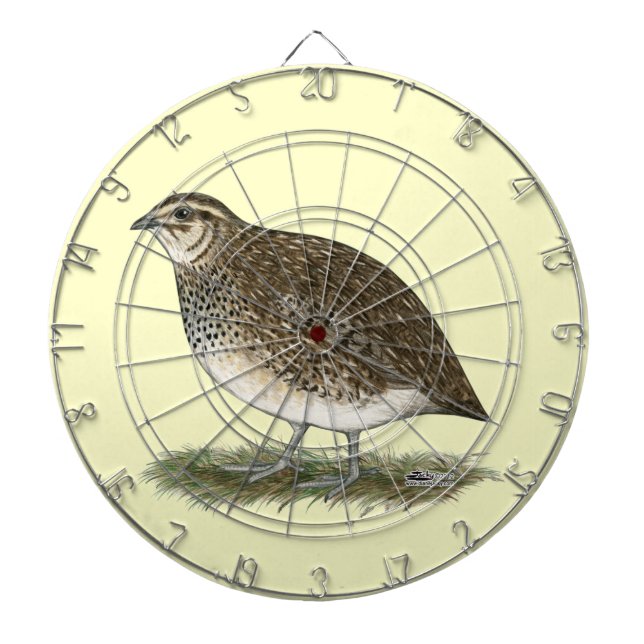 Coturnix Quail Hen Dartboard (Front)