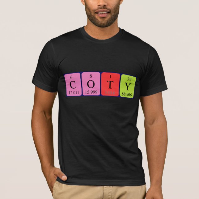 Coty periodic table name shirt (Front)