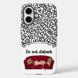 Couch Greyhound (fawn) Dog Lazy Sleeping Funny iPhone 16 Case