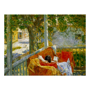 Couch on the Porch, Cos Cob by Frederick Hassam Poster